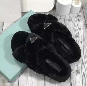 Slippers Designer Platform Hak Lamswol Slippers Slipper Dames Winter Pluche Wollen Slijtage Slippers Platte Hakken Kruisband Thuis Sandalen Luxe Slippers Schoenen Maat