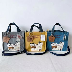 Вечерние сумки, сумка через плечо с вышивкой кота, сумка на плечо, ланч-бокс, портативные магазины, поездки на работу 960 230908