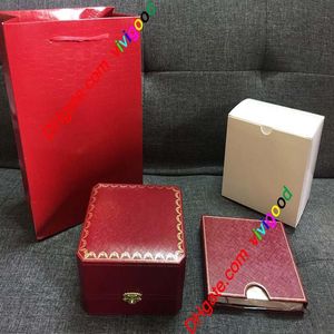 Varumärke Lyxiga herrtillbehör för Red Watch Box Original Inner Ytter Woman's Watches Boxes Men Wristwatch Box2583