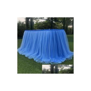 Other Festive Party Supplies 1M Tle Table Skirt For Wedding Decoration Baby Shower Home Textile Birthday Tablecloths Tutu Drop Del Otuhs