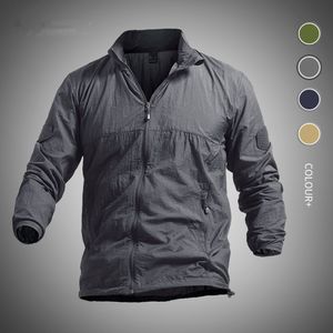 Men's Jackets Military Quick Dry Jacket Men Summer Tactical Waterproof Zipper Skin Coat Ultra Light Thin Casual Outwear 230909