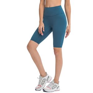 L 066 Damen Five Cents Pants No T-Line Yoga Shorts Slim Fit Elastic Tights High-Rise Short2531