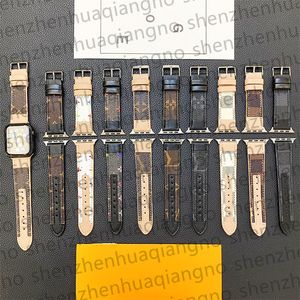 애플 시계 스트랩을위한 고급스러운 진짜 가죽 시계 밴드 스마트 스트랩 38mm 49mm 42mm 44mm 45mm 3 4 5 SE 6 7 9 시리즈 IWATH 밴드 디자이너 스 플린트 브레이슬릿 팔찌