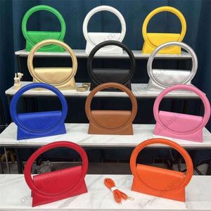 Borsa stilista Borsa a tracolla da donna con anello grande Portafoglio retrò a conchiglia portatile con rossetto per cellulare Borsa a tracolla piccola con tracolla in tinta unita