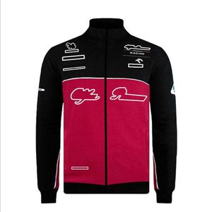 F1-Jacke, Rennanzug des Formel-1-Teams sowie warmer Herbst- und Winteroverall mit Samtkapuzenpullover und dem gleichen Stil242L