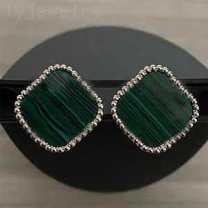 Diamantörhängen mode kvinnans designer örhängen klassisk fyra bladklöver berömda trendiga smycken ohrringe vit röd vit lyxörhängen elegant retro zb002