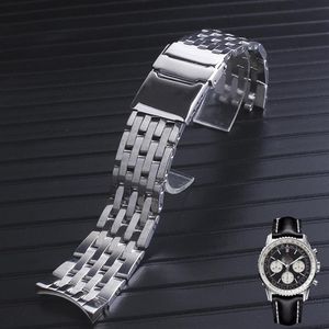 22mm 24mm Cruved end high Quality Solid Stainless Steel Watch Bracelet For Breitling Watch342e283x