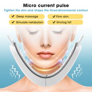 Face Massager V-Face EMS Microcurrent Face Lift Machine Bandage Massager Slimming Double Chin V Line Belt Anti Wrinkles Tightening Skin 230908