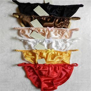 Wysoka jakość 100% jedwabnej damskiej damskiej sznurki bikini rozmiary rozmia