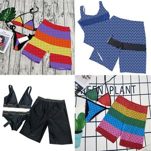 Trendy Couple Summer Swimwear Swimsuit Men Swimming Trucks Textile Sports Beach Pants Women Bathing Suits For Lovers Honeymoon242E