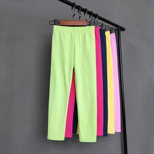 Legginsy Rajstopy Dzieciowe spodnie kolorowe dla dziewcząt rozciągnij chude wiosenne lato miękkie szczupłe spodnie Dzieci dziewczyny i chłopcy 230909