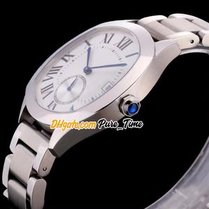 New Drive de Date WSNM0004 WSNM0009 Asian 1731 Automatic White Dial Mens Watch Stainless Steel Bracelet Watches Pure Time 103092