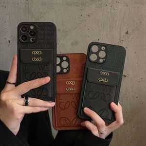 Designer Wallet Phone case Lowwe Leather Graffiti Flip Coin Wallet Men's and women's Fashion Luxury Casual fall protection case