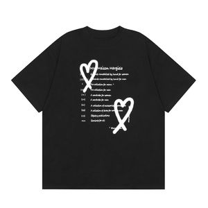 MM6 T-shirty Mężczyźni Mężczyzna Człowiek Alfanumeryczny nadruk moda bawełniane bawełny Margielas Projektant odzieży z krótkim rękawem przyczyna i efekt MM6 415 228