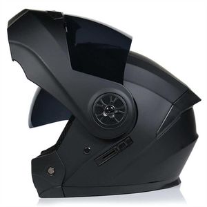 Hełmy rowerowe Nowe bld matowy czarny flip hełm motocyklowy podwójny wizje mężczyźni kobiety profesjonalne wyścigi motocross pełne twarz casco m280p