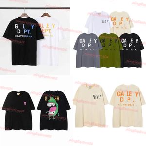 Camisetas de mulheres Galerias de designers Depts Camisa Camisa Imprimir Trendy Trendy Basic Casual Fashion Loose Camiseta curta Tees de meia manga Branca preta e bege f3v