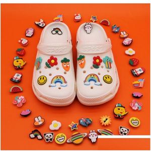 Shoe Parts Accessories Wholesale Custom Cartoon Style Pvc Charms Shoecharm Buckle Soft Rubber For Clog Shoes Garden Drop Delivery Dhoqr