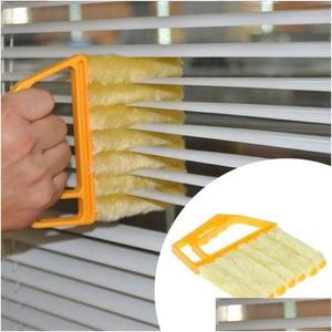 Escovas de limpeza Escova de janela Ar condicionado Duster Cleaner com lavável Venetian Blind Blade Limpezas Pano Groove Windows Drop Dhthg