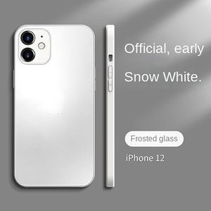 Luxury Matte Glass Case For iPhone 15 14 13 11 12 Pro Max Plus Silicone Cover Phone Accessories