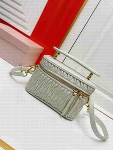 Fashionable leather pleated 1:1 mirror quality flip shoulder bag for women luxury zipper opening designer bag