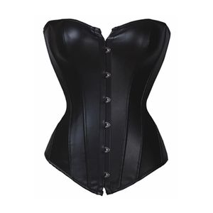 Corset sans bretelles en simili cuir rouge body lift shaper Lingerie sexy à lacets dans le dos 8216281R