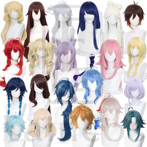 Wigs cosplay Genshin Impact Venti diluc kaeya guizhong scaramouche lumine aether kokomi tartaglia parrucche cosplay capelli sintetici resistenti al calore 230908