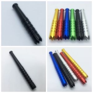 Colorful Mini Aluminium Pipes Tooth Digger Smoking Herb Tobacco Cigarette Holder Tip Portable Dugout Handpipes Catcher Taster Bat Filter One Hitter Tube