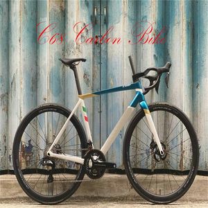 T1100 디스크 브레이크 C68 CARBON ROAD R7020 GROUPSET 및 ACE 38mm wheelset2420을 갖춘 전체 자전거 화이트 골드