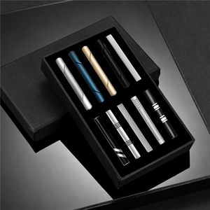 Manschettlänkar 10 datorer Tie -klipp set med presentbox Metal Man Shirt Manschettknappar Bröllopsgäster Gåvor Män för make Luxury Jewelry Business 230908