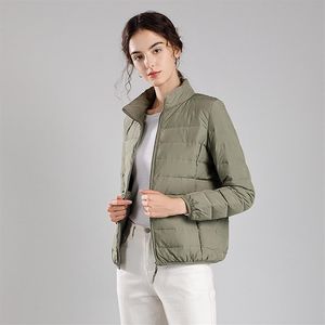 LL Women's Yoga Short Thin White Duck Down Jacket Outfit Solid Color Puffer Coat Sports Winter Outwear 7 Colors S-3XL199q