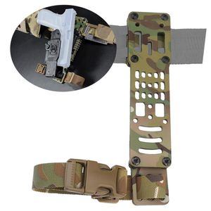 Outdoor Bags Metal Modular Pistol Holster Adapter Compatible QLS Platform Tactical Holster Drop Leg Band Hunting Airsoft Quick Pul294m