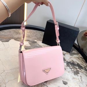 Cross Body Totes Designer Shiny Triangle Crossbody Shoulder Bag Handbag Small Square Leather Bag 03