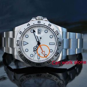 2 Color Selection 42MM 2813 movement with Asia 2813 modified Explorer White Dial Black II Men Watch Watches212x