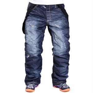 Mode Men's Long Pants Denim Pants Snowboard Men's Skate Snow Board Windproof Warm Skiing Jeans292U