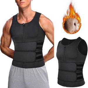 Waist Support Men Body Shaper Trainer Vest Plus Size Shapewear Tummy Control Strap Slimming Belt Sauna Suit Weight Loss Shirt Fat 188P