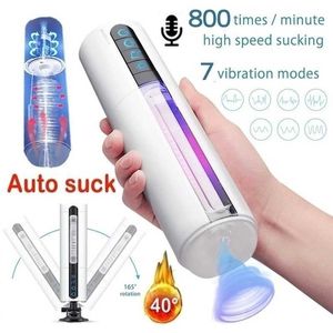 Sex Toy Massager Air Pump Male Masturbator Cup Auto Suck Smart Heat Masturbating Real Pussy Sucking Vigina Masturbation Toys for Men