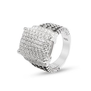 Band Rings Cable Ring Diamond and Men Luxury Punk Zircon Party Fashion Ring for Women20p