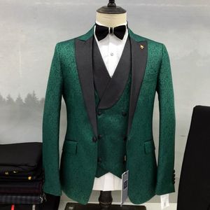Men's Suits Blazers 3 Pcs Set Jacket Pants Vest High Quality Fashion 2023 Printed Formal Casual Business Wedding 230909