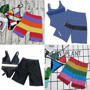 Na moda casal verão roupa de banho maiô masculino caminhões de natação têxtil esportes calças de praia feminino trajes de banho para casais wear219t