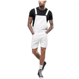 2019 New Men Plus Pocket White Jeans Overall Jumpsuit Streetwear Overall Suspender Pants S-3XL skinny jeans men hombre1280t
