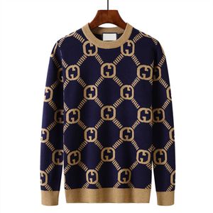 Tröja Designer Cardigan Jumper Men's Sweaters randiga hoodie liten rund krage höst och vinter värme jumper lös pullo292c