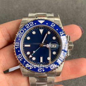 Orologio da uomo VS Factory Maker 116710 GMT Sapphire Ceramic 40mm Quadrante blu 904L cal.3186 Movimento automatico Orologio meccanico a catena Impermeabile Glow Orologi da polso-18