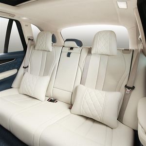 Luxury Pillow Nappa nackstöd för Mercedes Maybach S-klass läder lumbal kuddar bil hals resesäkerhet kudde support bil accessor291u