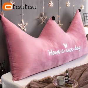 Caso de travesseiro OTAUTAU Princesa Príncipe Bonito Coroa Cama Capa de Almofada Suave Decoração Cabeceira Voltar Lavável ZT1S2T 230909