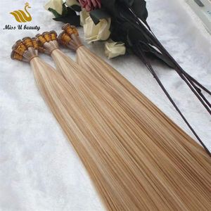 2 번 묶음 remy hand tie weft human hair weave 고품질 Humanhair Extension 전체 색상 사용자 정의 가능 189c