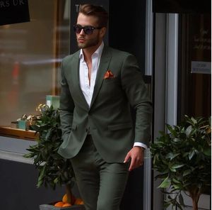 Men's Suits Blazers 2023 Casual Stylish Dark Green Men Slim Fit Groom Tuxedo Fashion Custom Luxury Wedding Suit Set 2 PiecesJacketPants 230909