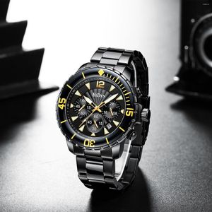 Relógios de pulso 2023 Boden Homens Relógios de Quartzo Top Multifuncional Cronógrafo Esportes Relógio Homens À Prova D 'Água Relogios Masculino