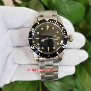 Fashion Excellent men Wristwatches Vintage Retro 40mm 5513 5512 Black Maxi Dial Stainless Steel Asia 2813 Movement Mechanical Auto243r