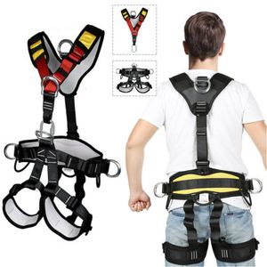 Överlevnadsarmband Klättringsbälte bergsbestigning Säkerhet nedförstörande Aerial Work Protection Equipment Outdoor Expansion Rappelling Full Body Harness 230909