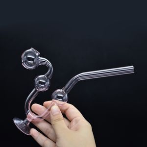 10 Stück Shisha Glas Ölbrenner Bong Wasserpfeife Farbe Schlangenförmige Glaspfeife mit Basis Balancer Handraucher Wasserpfeifen mit 30mm Kugel